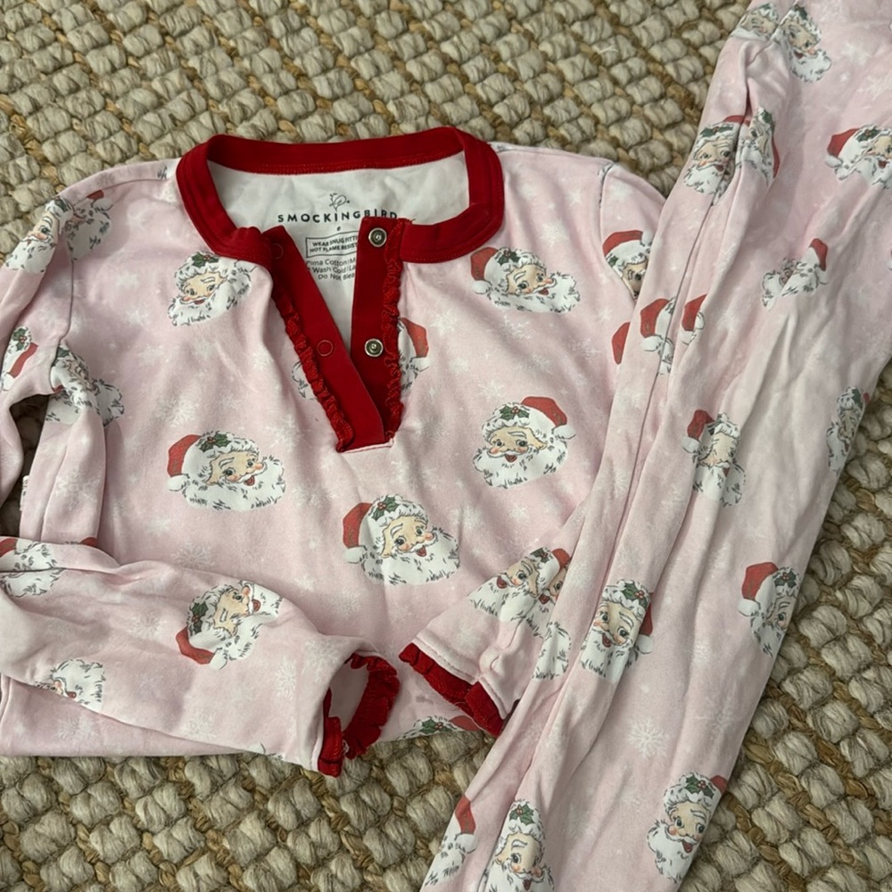 Smockingbird Santa Pajamas